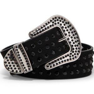 J75 by Jump Gladiator Micro Fiber Leather Upper Metallic Ornament Buckle Belts